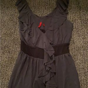 Gray going out top. V neck